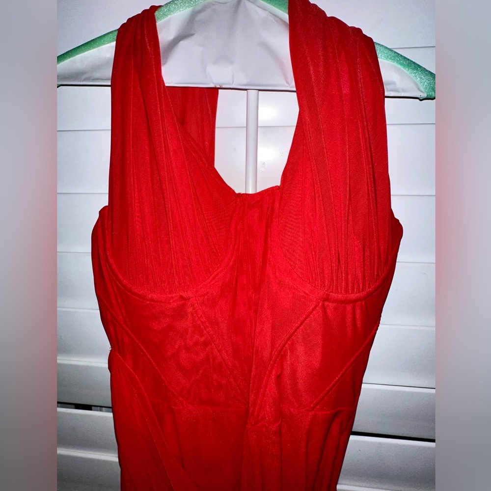 House of CB Red One-Shoulder Dress - Picture 5 of 8